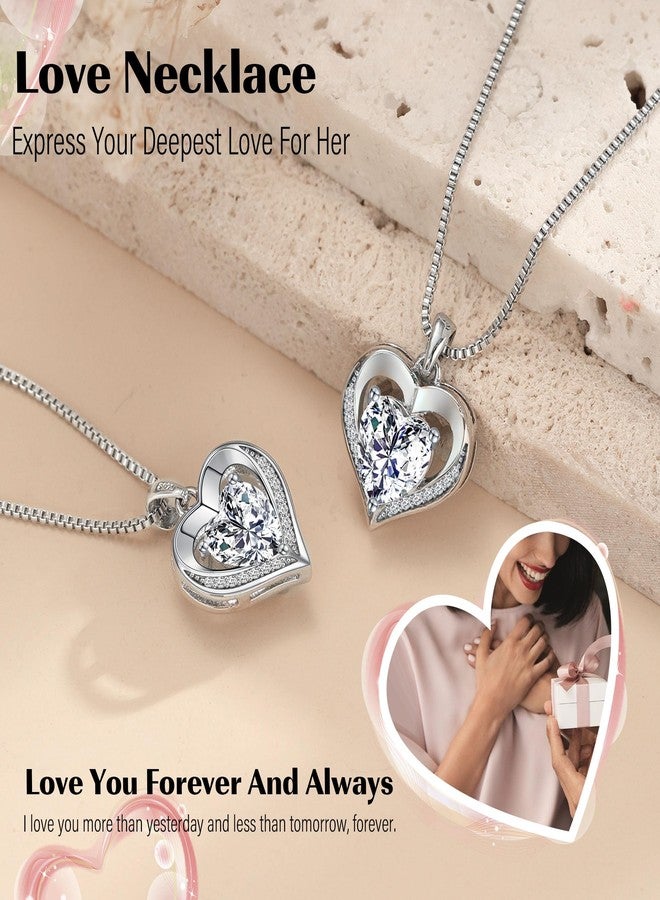 Sistble Sister Valentines Day Gifts, Birthday Gift for Sister Heart Necklace Sisters Gifts I Love You Necklaces Mothers Day Gift Ideas Christmas Friendship Best Friend Jewelry - Image 2
